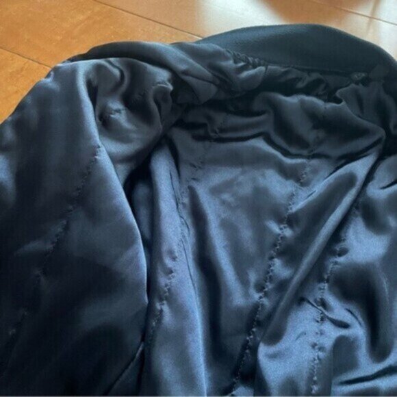 Topshop Navy Floris MA1 Bomber Jacket - Picture 8 of 9